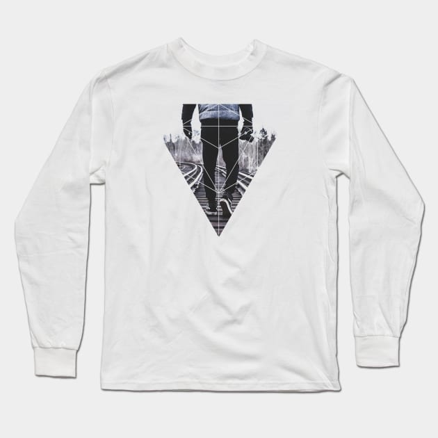 Photographic Path Geometric Photography Long Sleeve T-Shirt by deificusArt